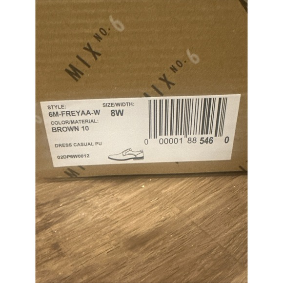 Mix No 6 Men's Dress Shoes Brown 8W New - Picture 3 of 3